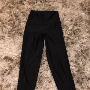 black aerie leggings with mesh
